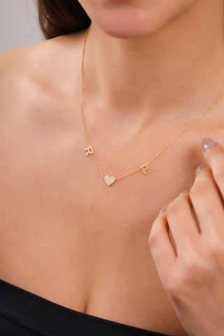 Initial Heart Necklace